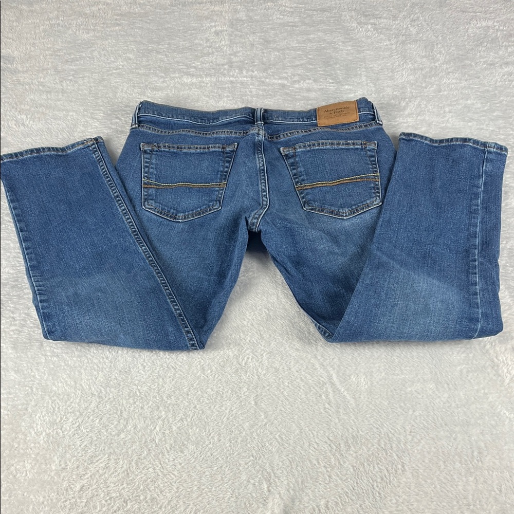 Abercrombie & Fitch Slim Straight 31/30 Classic Blue Men's Jeans - Picture 7 of 11
